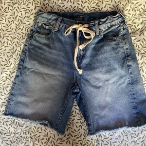 J. Crew Relaxed Denim Shorts with Tie.